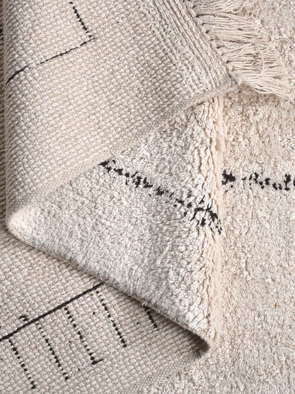 NEWLANDS RUG - IVORY/CHARCOAL - COTTON - TABLE TUFTED