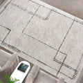 NEWLANDS RUG - IVORY/CHARCOAL - COTTON - TABLE TUFTED