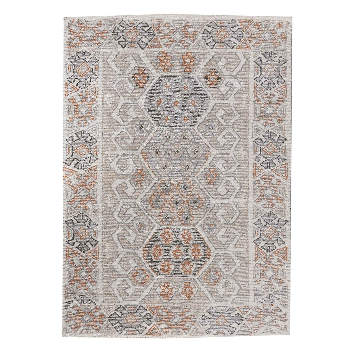 Monolith & Heart Nieves Hand-Woven & Over-Tufted Wool Rug, Natural White & Multi