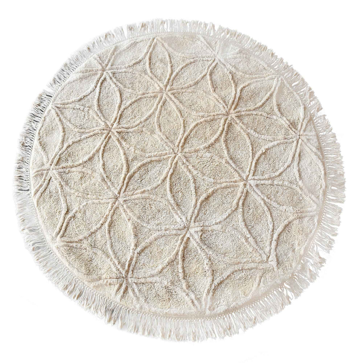 Monolith & Heart Oden Table-Tufted Cotton Rug, Beige