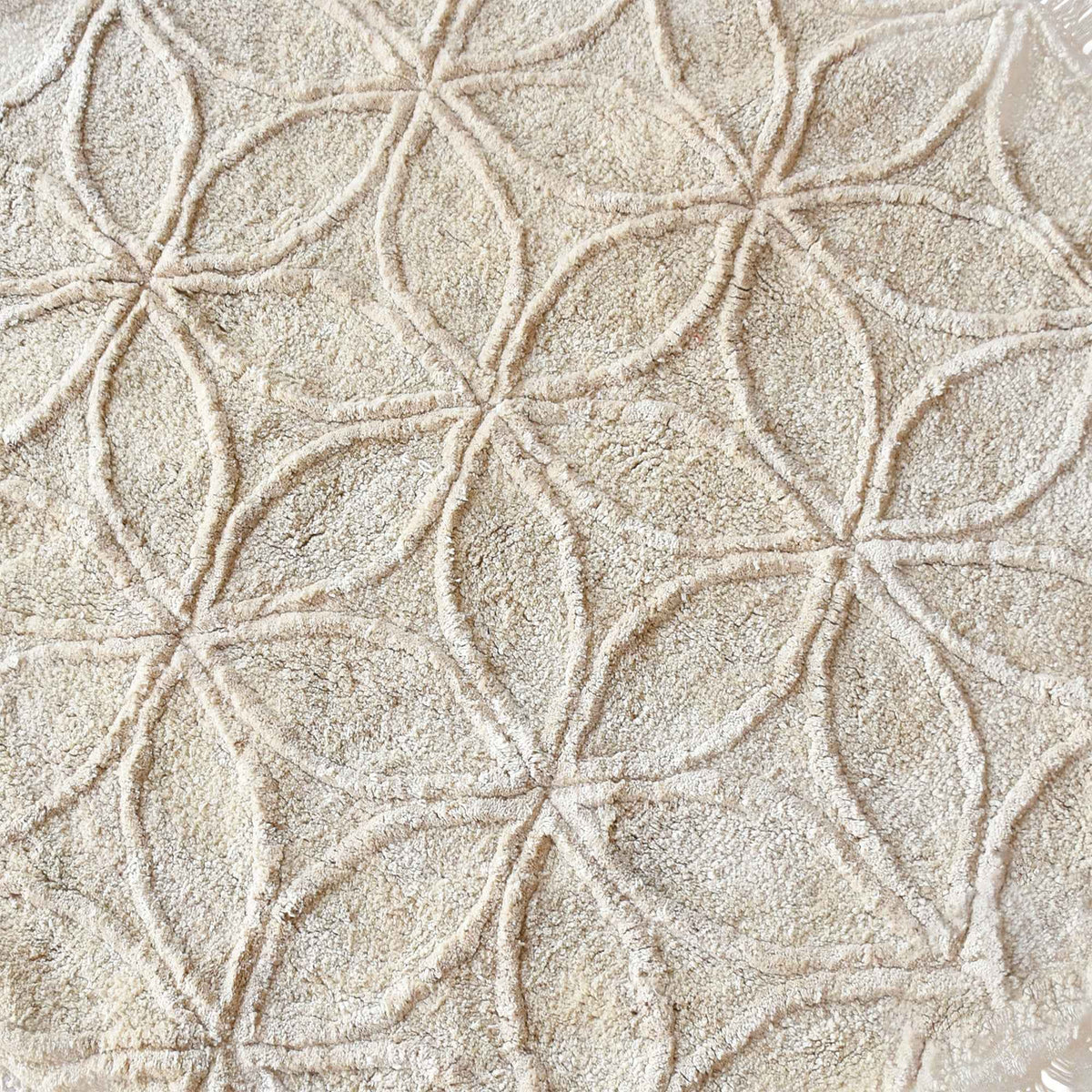 Monolith & Heart Oden Table-Tufted Cotton Rug, Beige