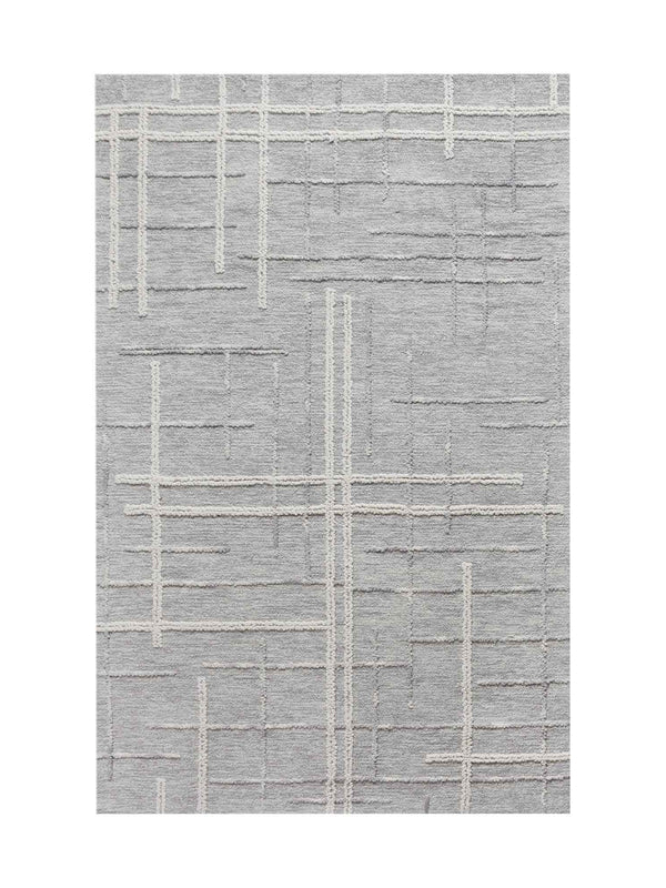 OMRA RUG - WOOL - BLUE/IVORY