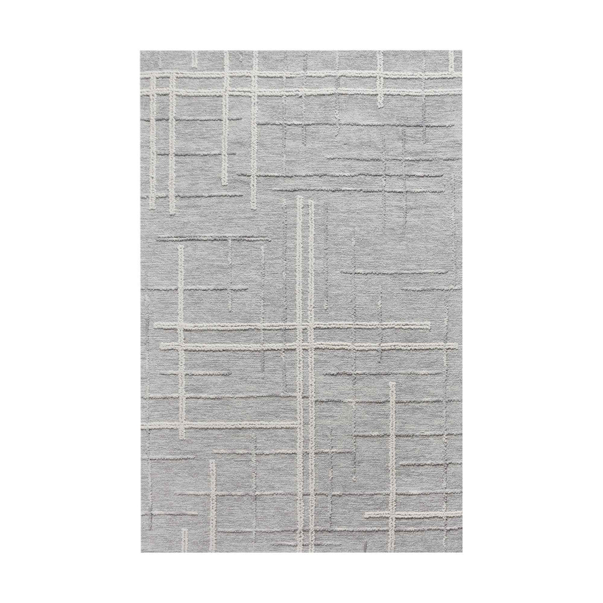 OMRA RUG - WOOL - BLUE/IVORY