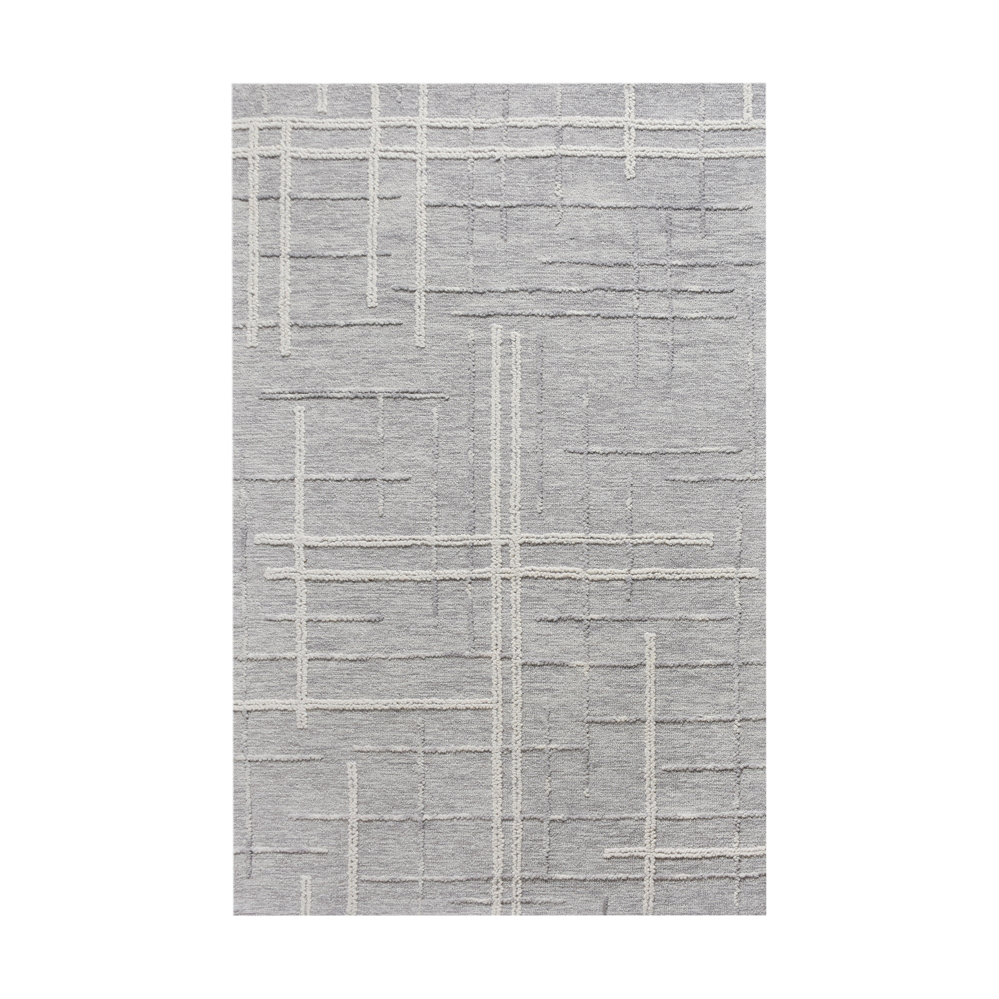OMRA RUG - WOOL - BLUE/IVORY