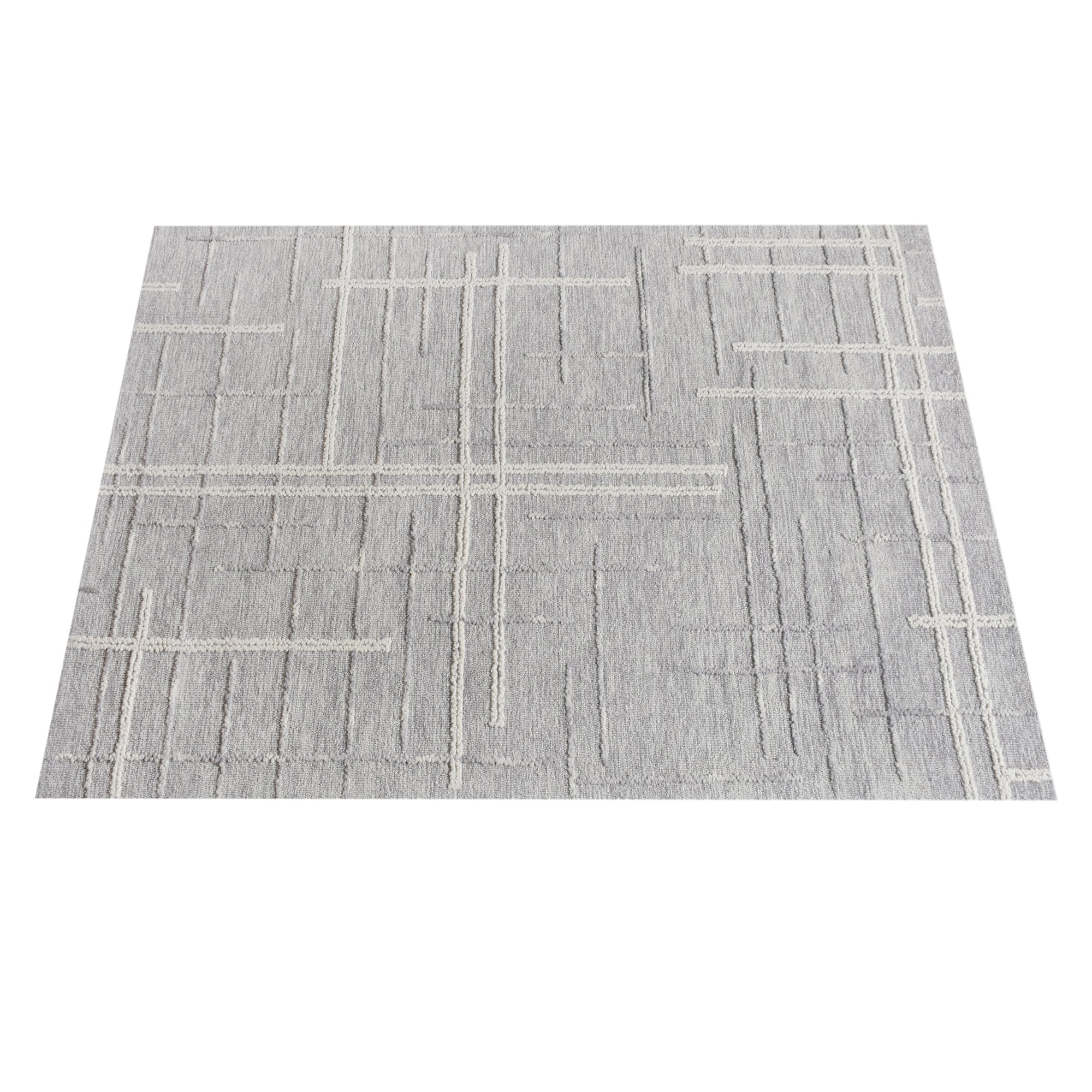 OMRA RUG - WOOL - BLUE/IVORY