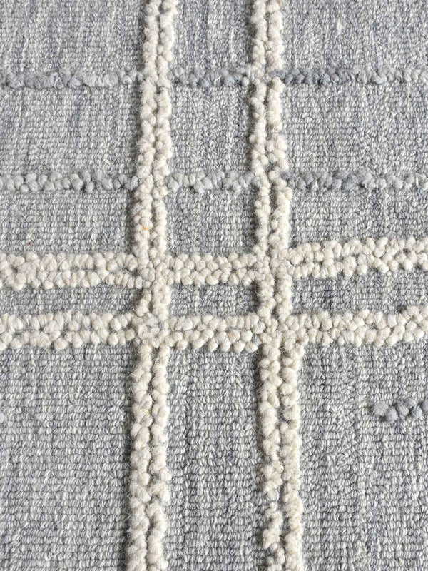 OMRA RUG - WOOL - BLUE/IVORY