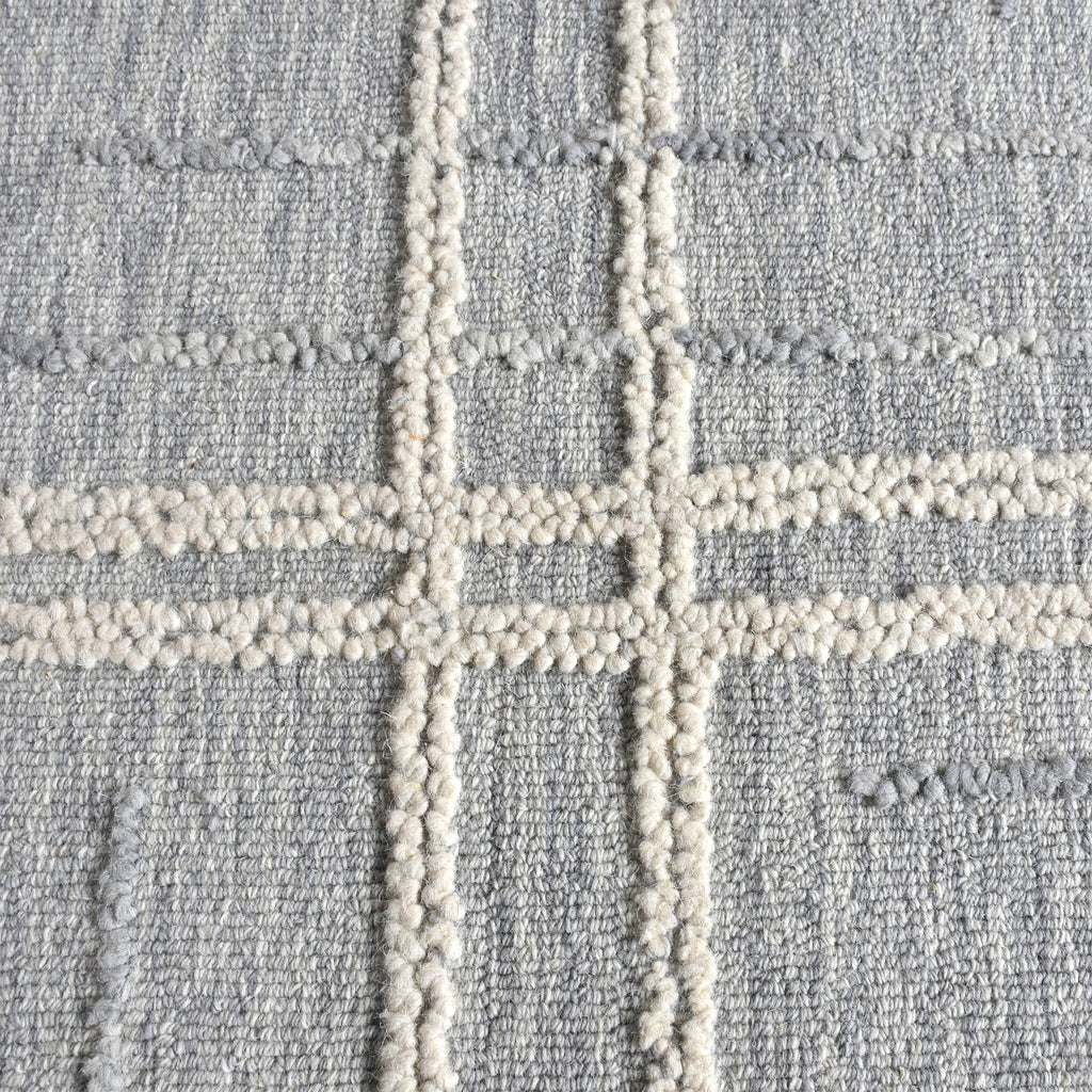 OMRA RUG - WOOL - BLUE/IVORY