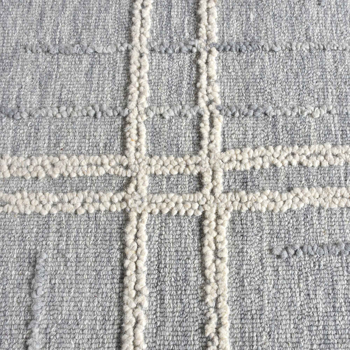 OMRA RUG - WOOL - BLUE/IVORY