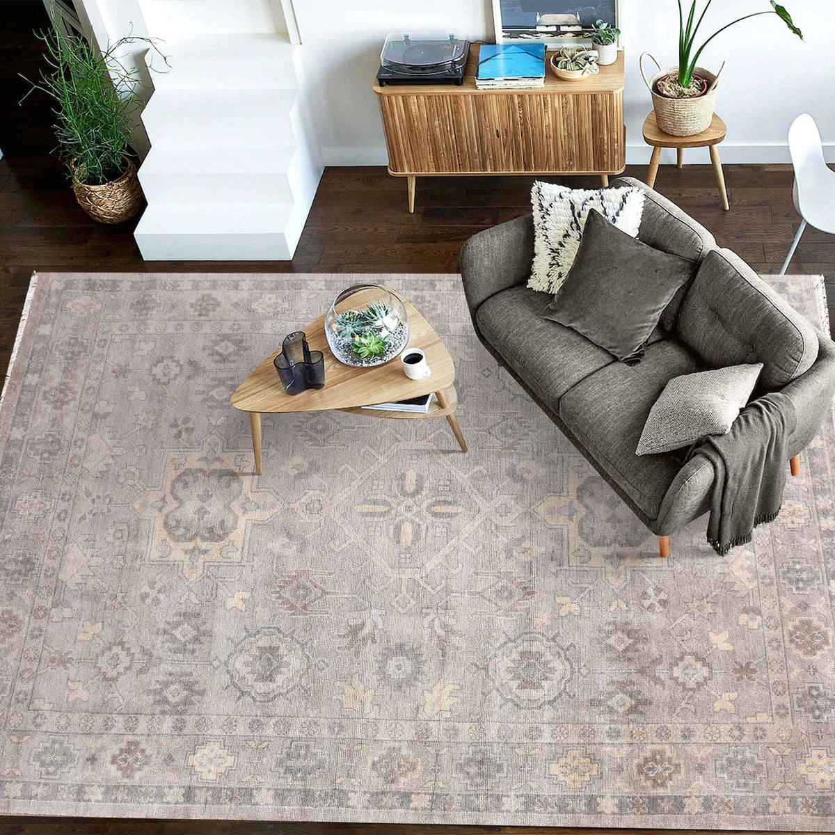 Monolith & Heart Pamiers Hand-Knotted Wool Rug, Grey, Multiple Sizes