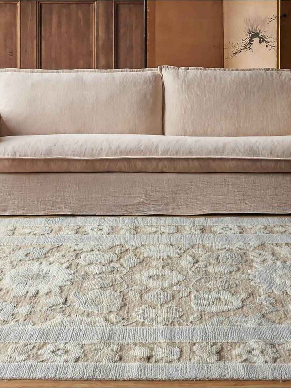 PINELLS RUG - IVORY/BEIGE - HAND KNOTTED - WOOL