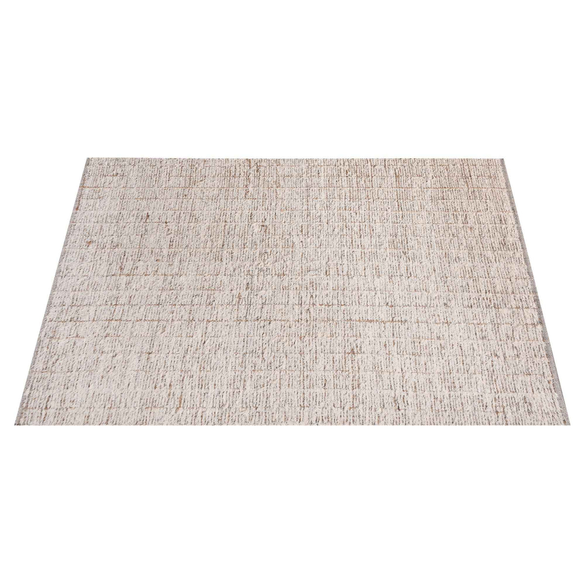 Monolith & Heart Pokrov Hand-Woven Jute, Cotton & Wool Rug, Natural White & Natural