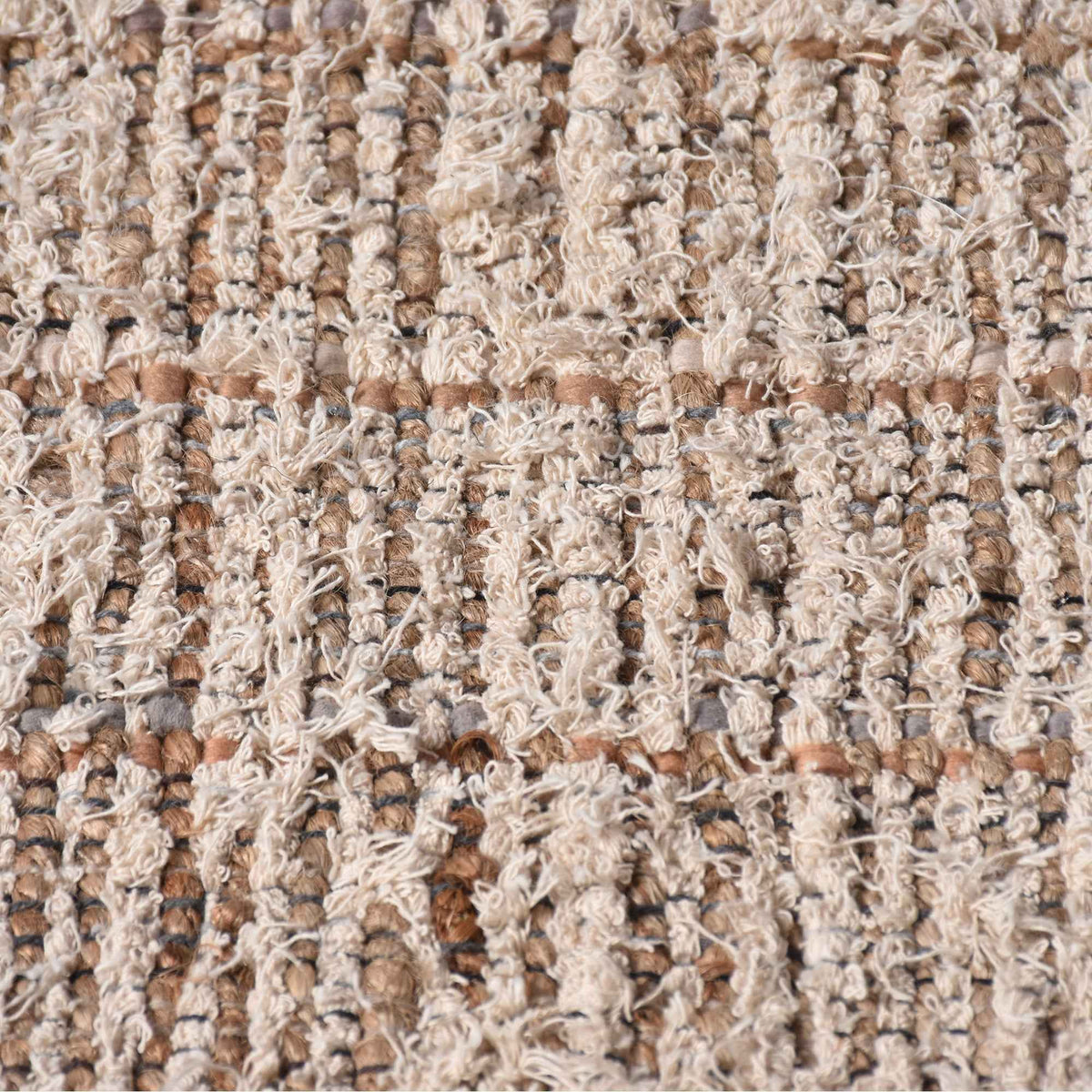 Monolith & Heart Pokrov Hand-Woven Jute, Cotton & Wool Rug, Natural White & Natural
