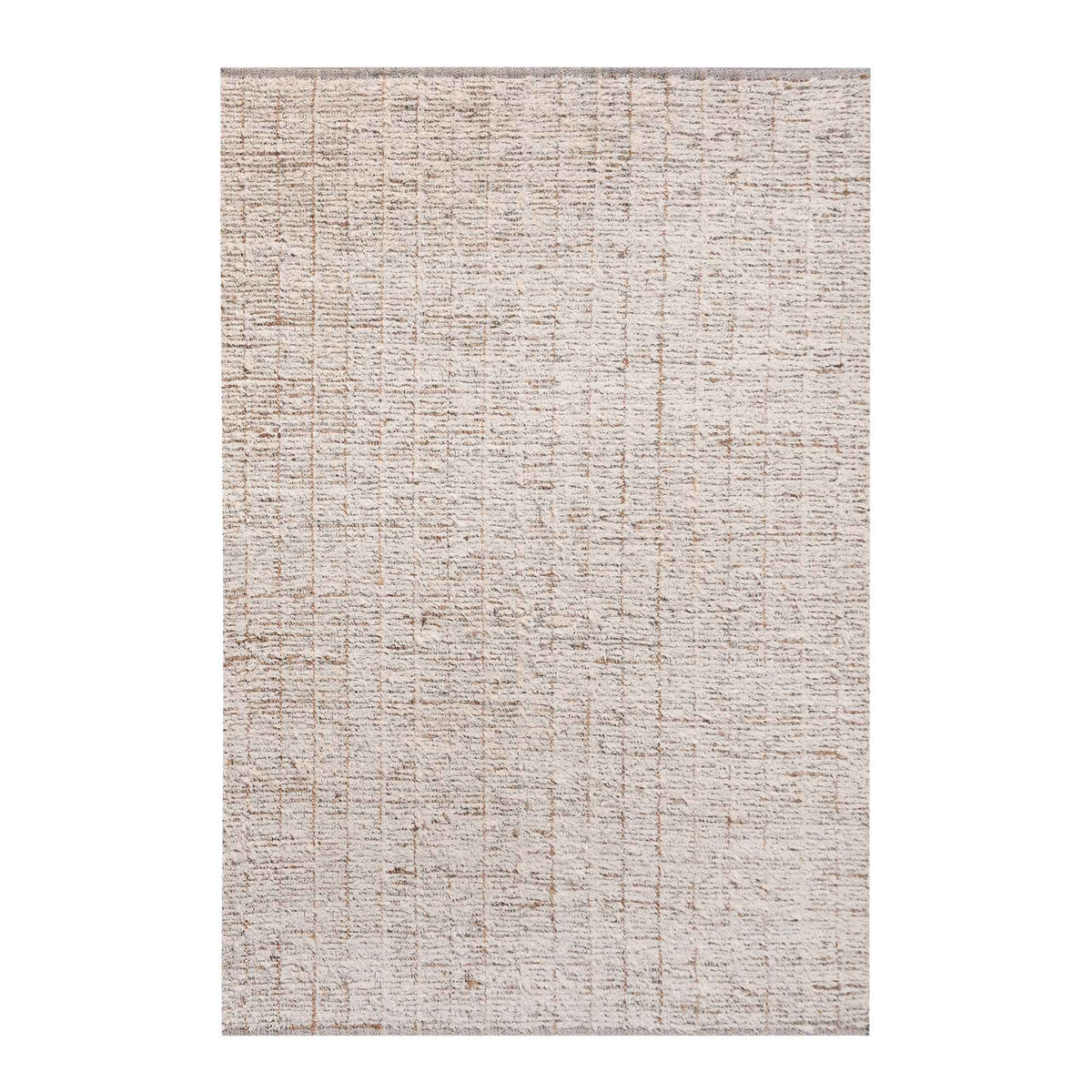 Monolith & Heart Pokrov Hand-Woven Jute, Cotton & Wool Rug, Natural White & Natural