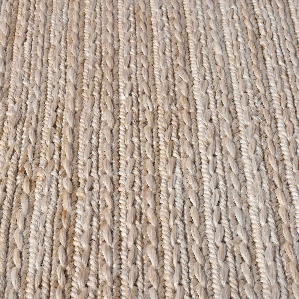 Monolith & Heart Quaket Hand-Woven Jute Rug, Natural White