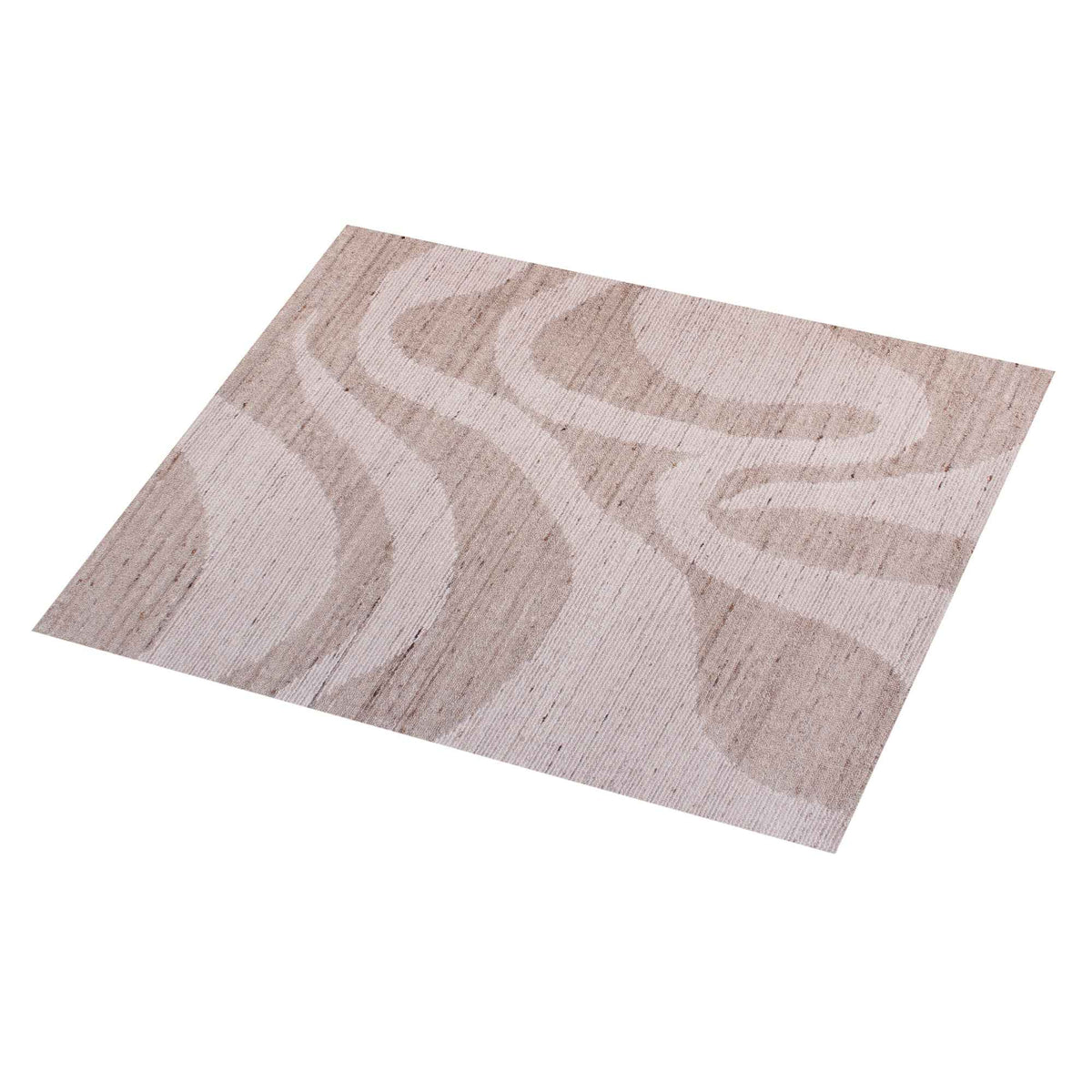 Rasina Wool Rug, Ivory, Hand Woven Over Tufted