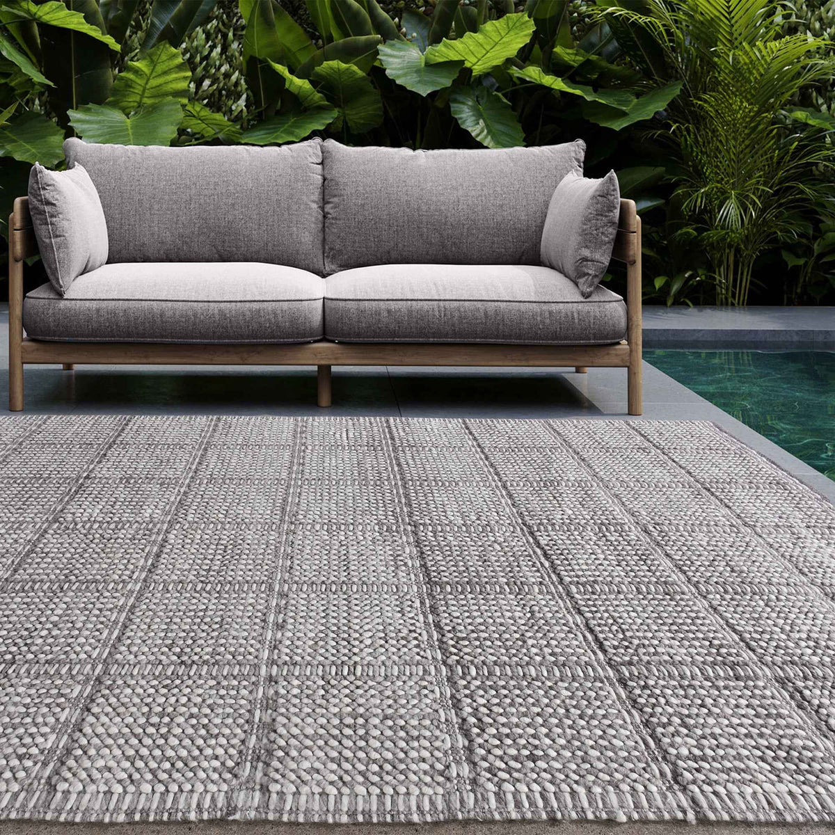 Monolith & Heart Rhodec Hand-Woven PET Rug, Recycled, Neutral Taupe