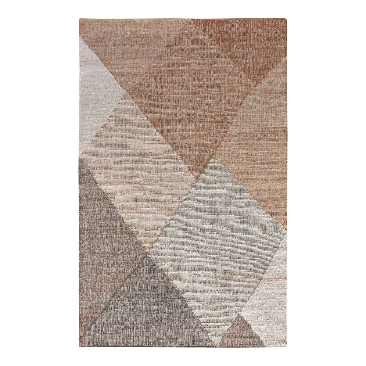 Monolith & Heart Rivo Punja Kelim Jute Rug, Natural & Sage