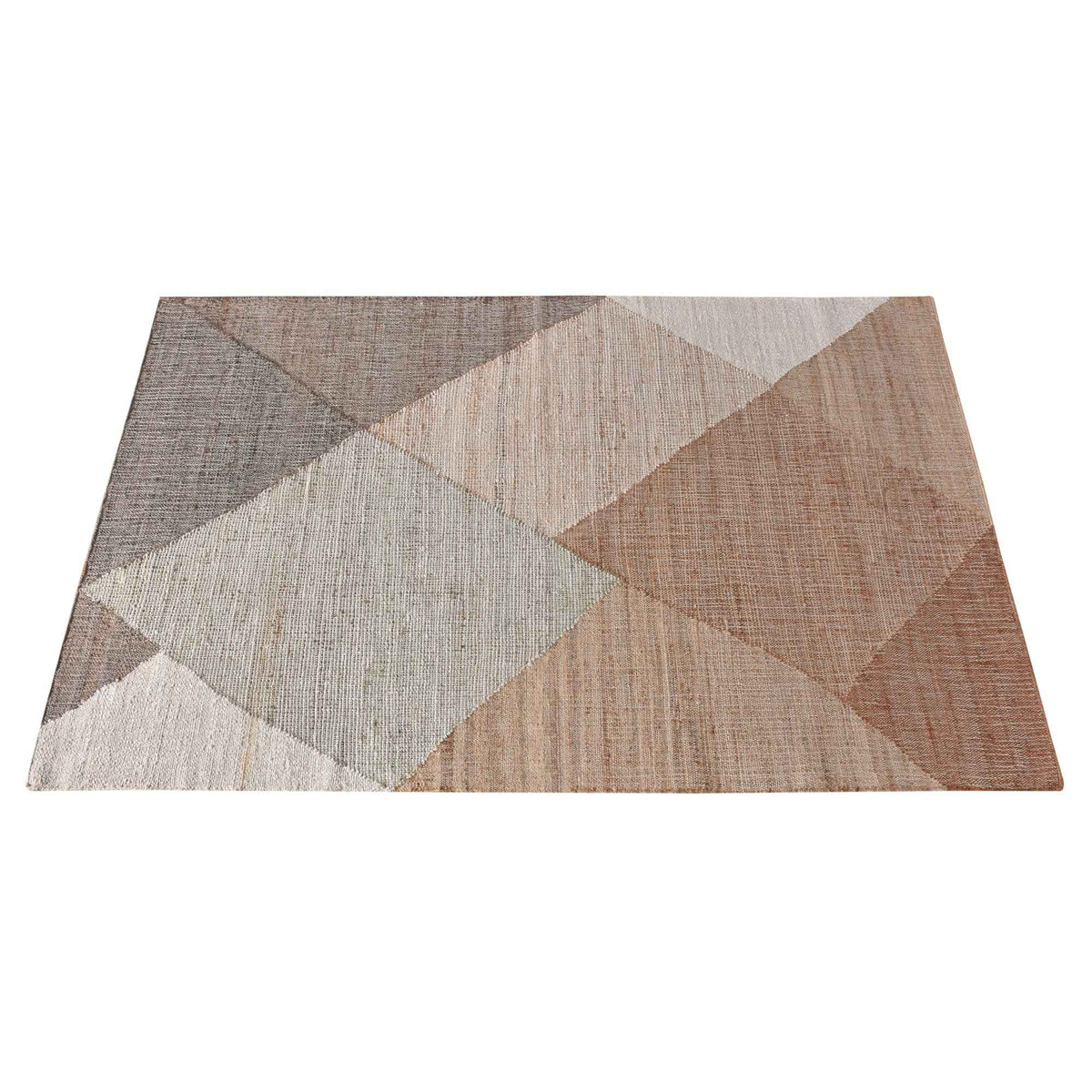 Monolith & Heart Rivo Punja Kelim Jute Rug, Natural & Sage