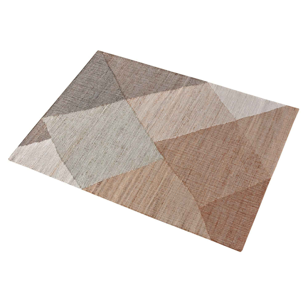 Monolith & Heart Rivo Punja Kelim Jute Rug, Natural & Sage