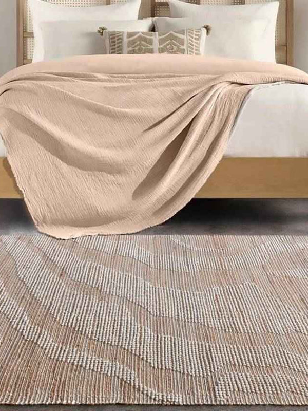 RODRIGO - IVORY/NATURAL - HAND WOVEN - WOOL + JUTE