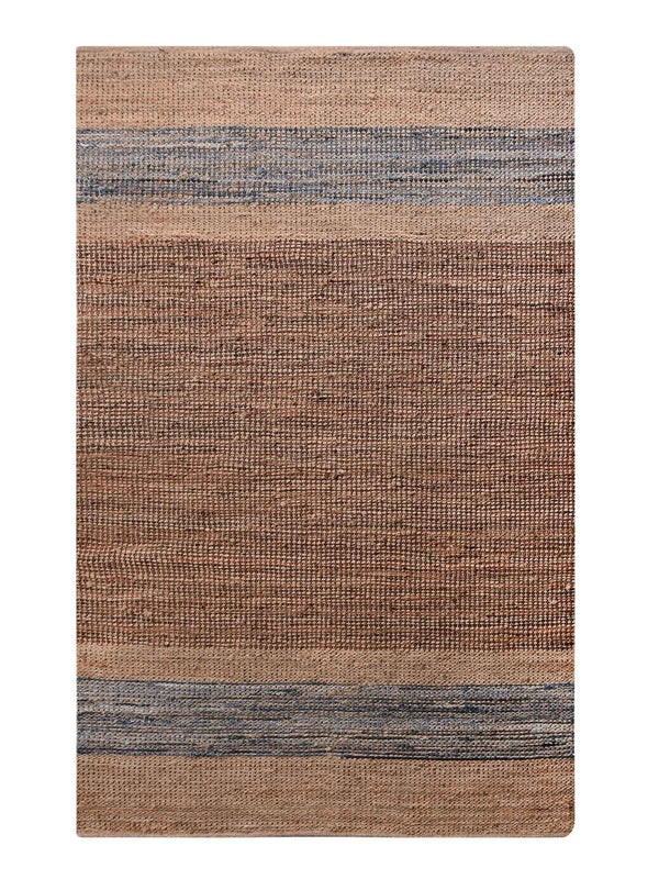 ROSEL RUG - JUTE/ LEATHER/ DENIM