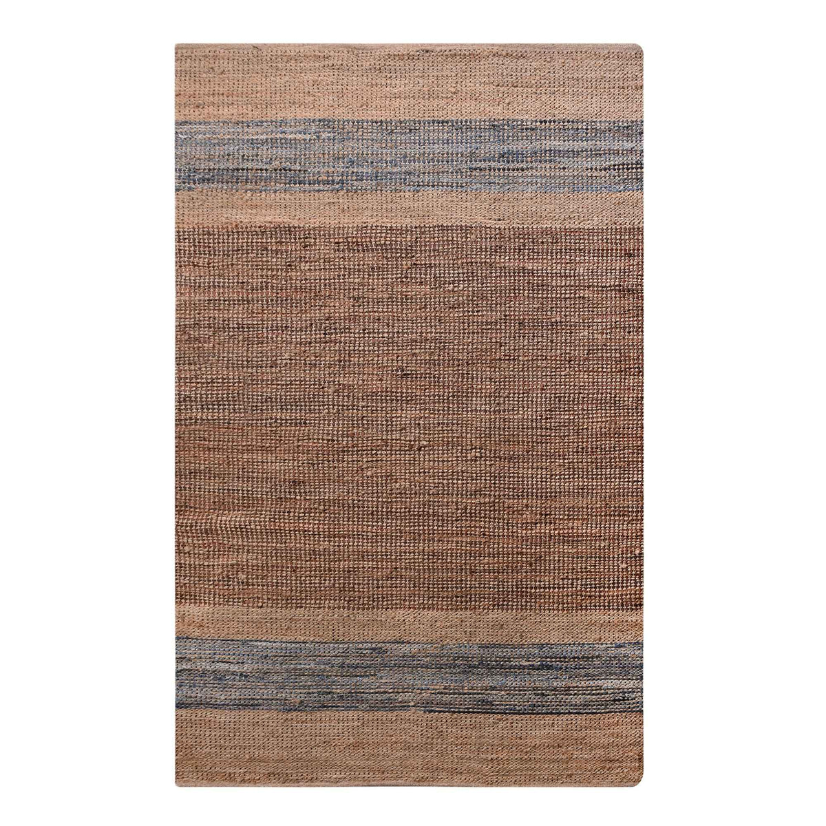 Monolith & Heart Rosel Rug - Jute, Leather & Denim Flatweave