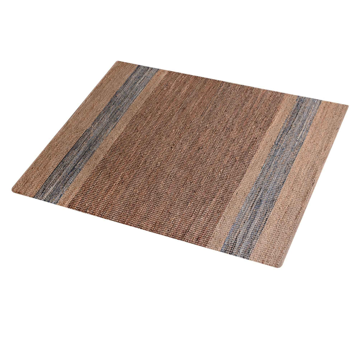 Monolith & Heart Rosel Rug - Jute, Leather & Denim Flatweave