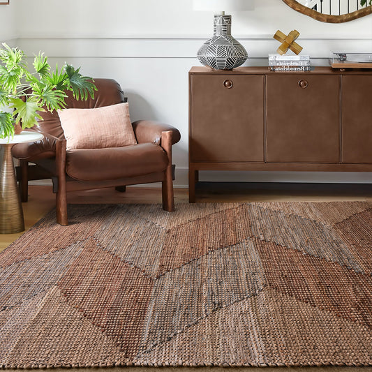 ROSENBERG RUG - JUTE/ LEATHER