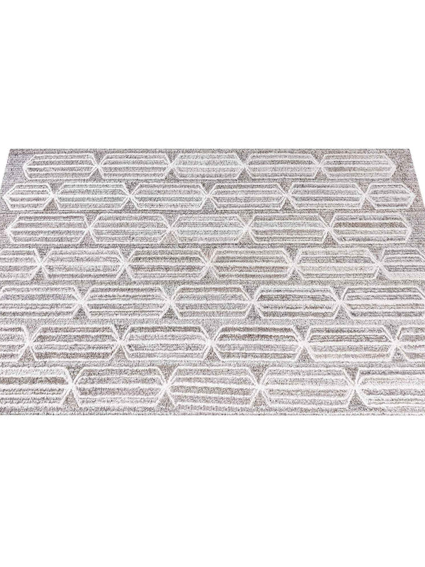 ROTAN RUG - BEIGE/WHITE - HAND TUFTED - COTTON DENIM/WOOL