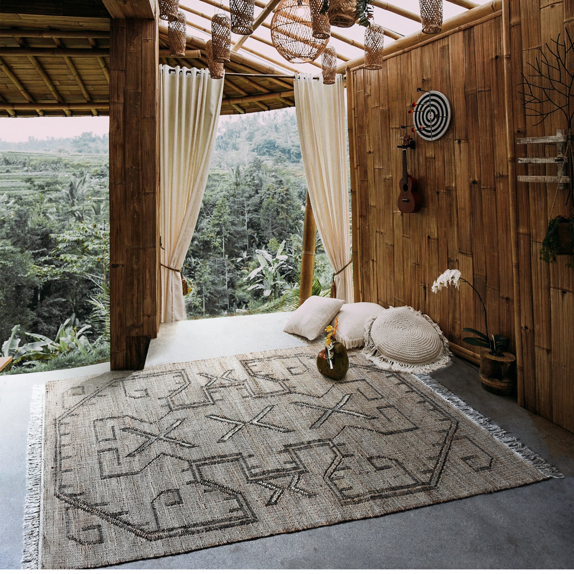 Area Rug, Bedroom Rug, Living Room Rug, Living Area Rug, Indian Rug, Office Carpet, Office Rug, Shop Rug Online, Hemp, Wool, Natural, Punja, Flat Weave, Printed