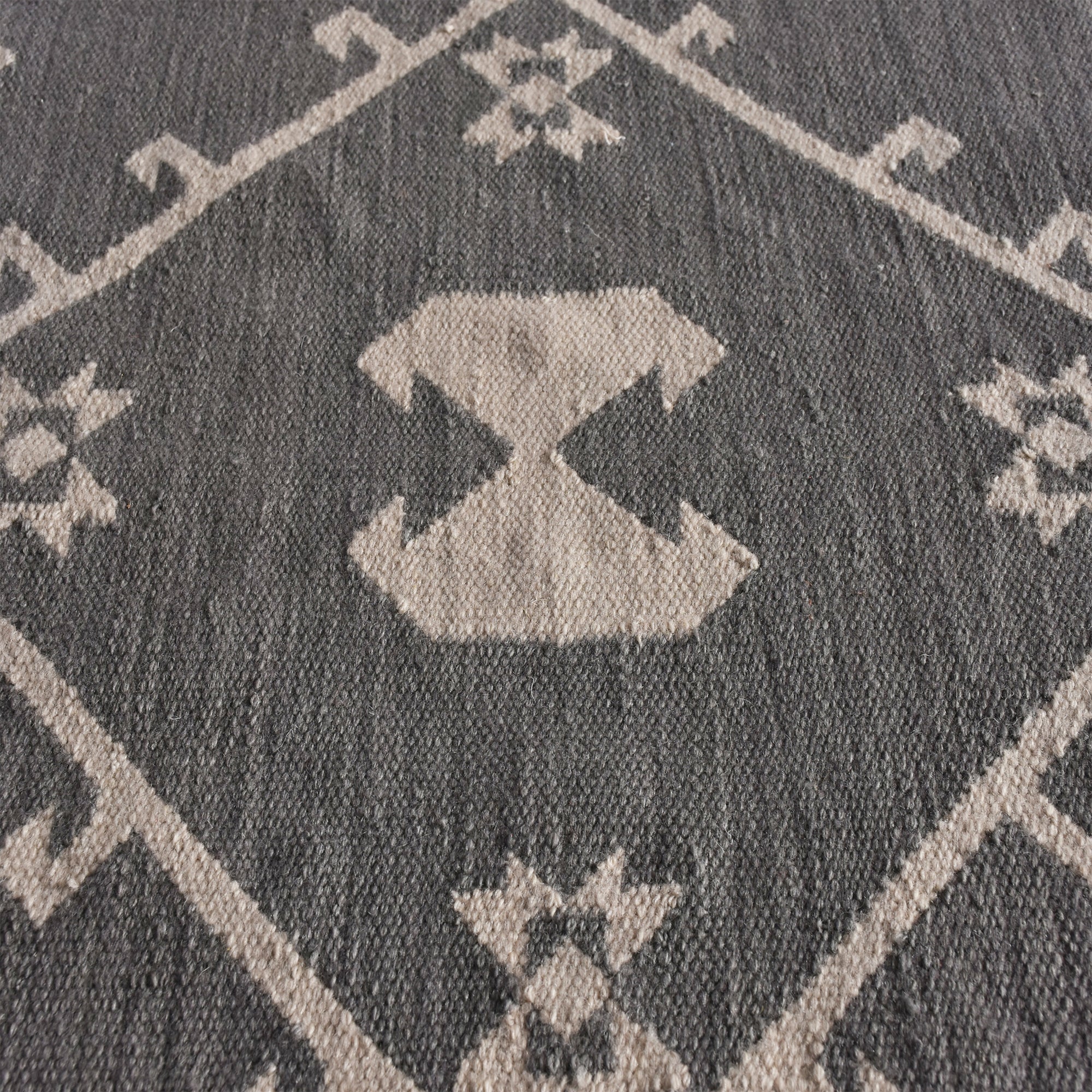 Area Rug, Bedroom Rug, Living Room Rug, Living Area Rug, Indian Rug, Office Carpet, Office Rug, Shop Rug Online, Nz Wool, Grey, Beige, Punja, Flat Weave, Plush