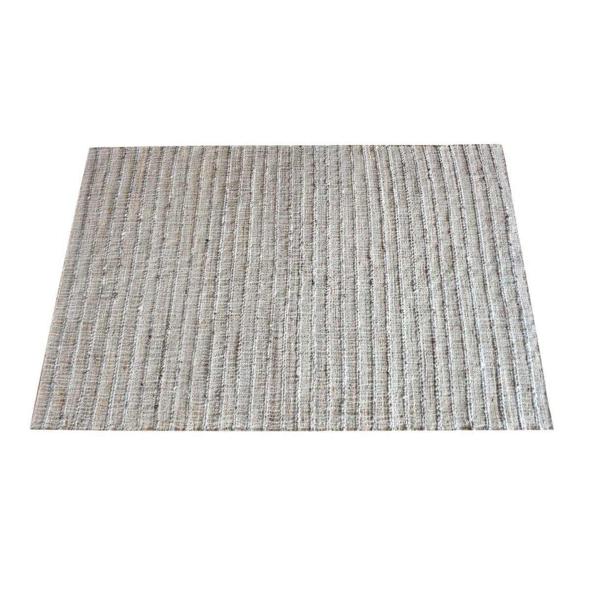 Monolith & Heart Salina Hand-Woven Hemp & Wool Rug, Natural & Grey