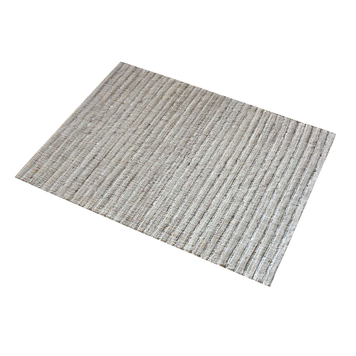 Monolith & Heart Salina Hand-Woven Hemp & Wool Rug, Natural & Grey