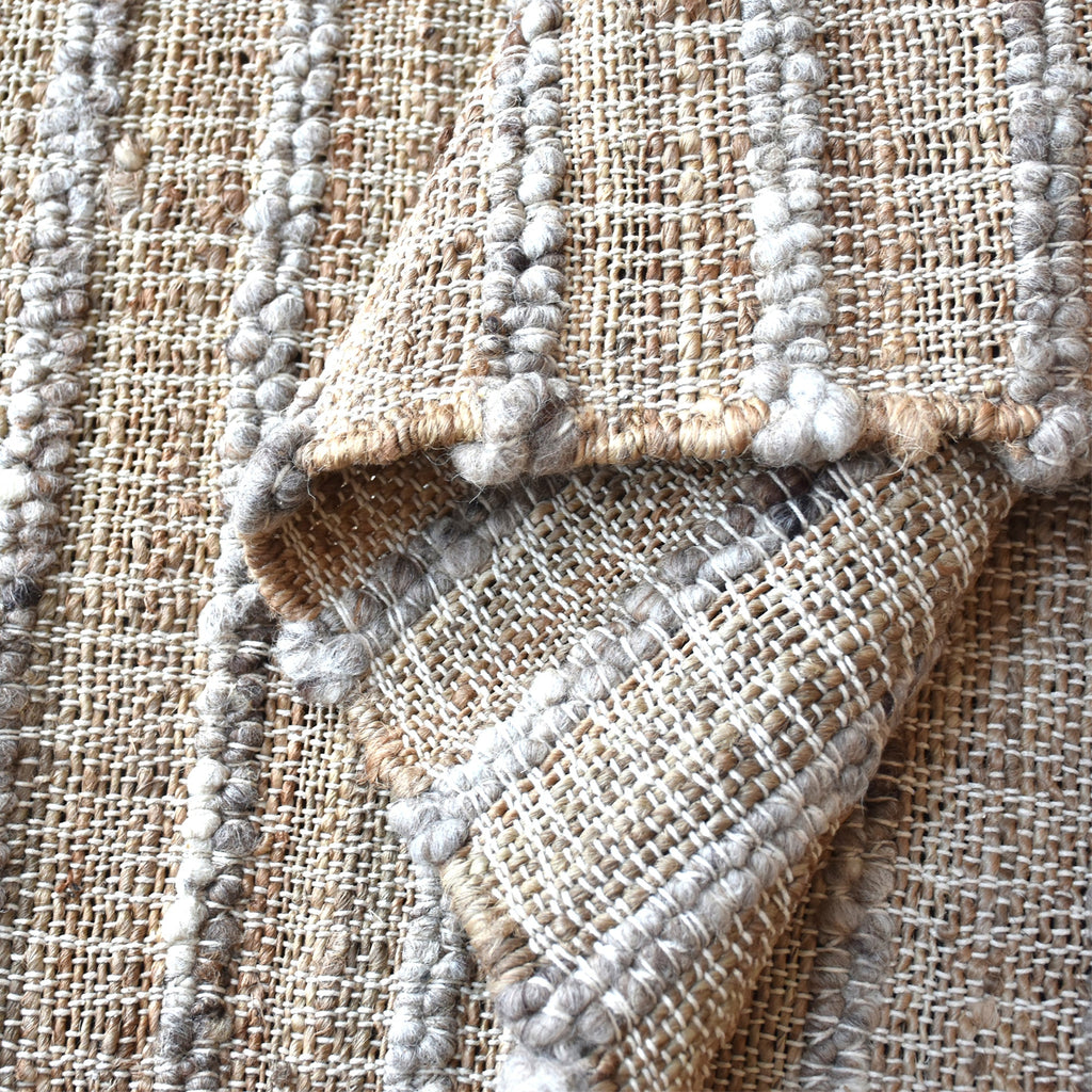 Area Rug, Bedroom Rug, Living Room Rug, Living Area Rug, Indian Rug, Office Carpet, Office Rug, Shop Rug Online, Hemp, Wool, Natural, Grey, Pitloom, Flat Weave, Traditional