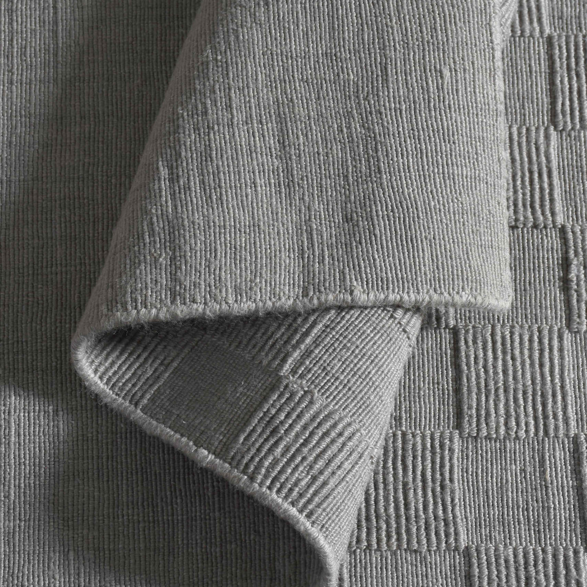 Monolith & Heart Sampan Hand-Woven Recycled PET Rug, Grey