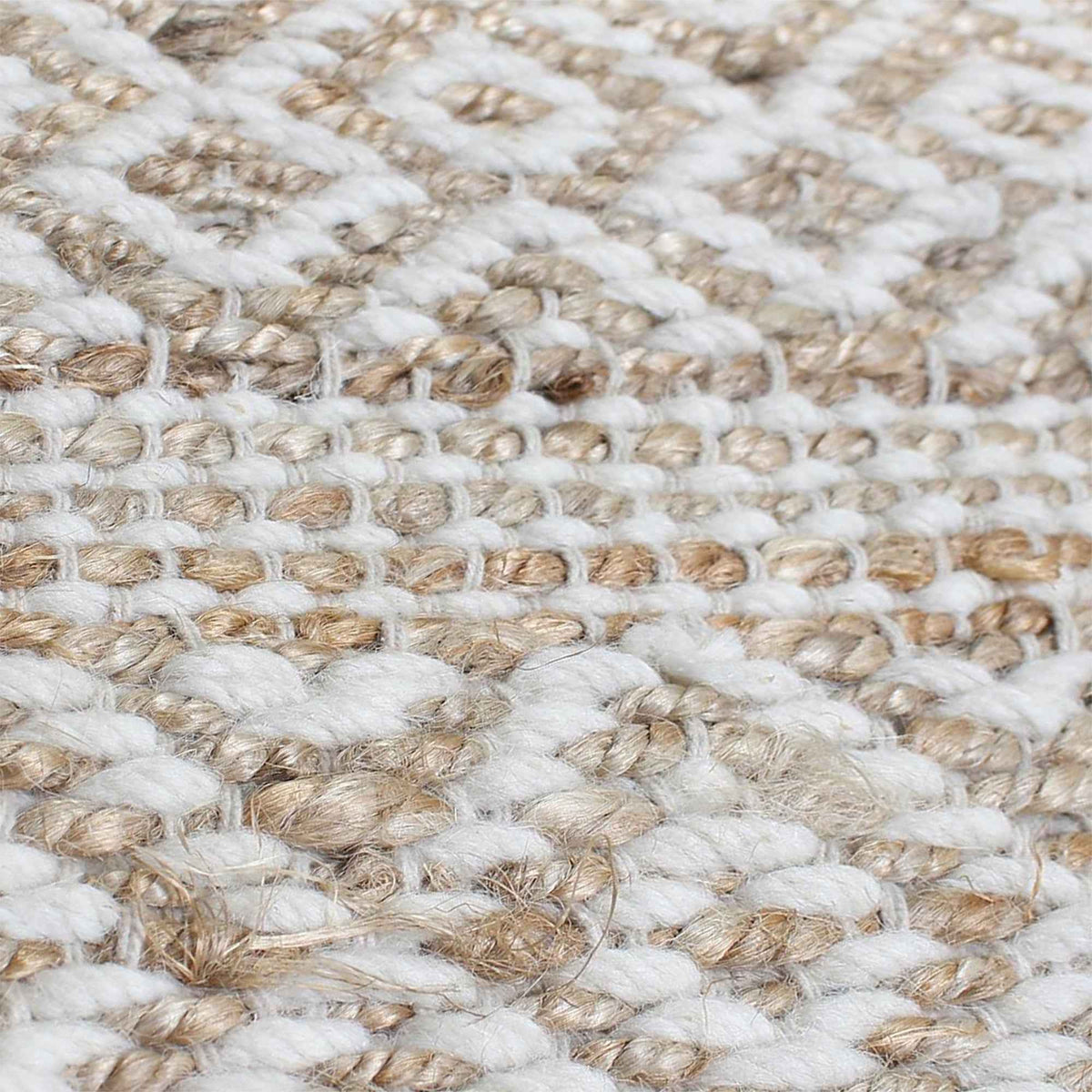 Monolith & Heart Sarah Hand-Woven Hemp & Wool Rug, Natural White & Natural