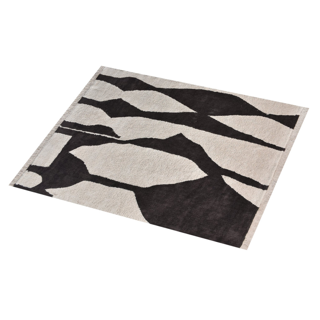 SARATA RUG - IVORY/CHARCOAL - COTTON - TABLE TUFTED
