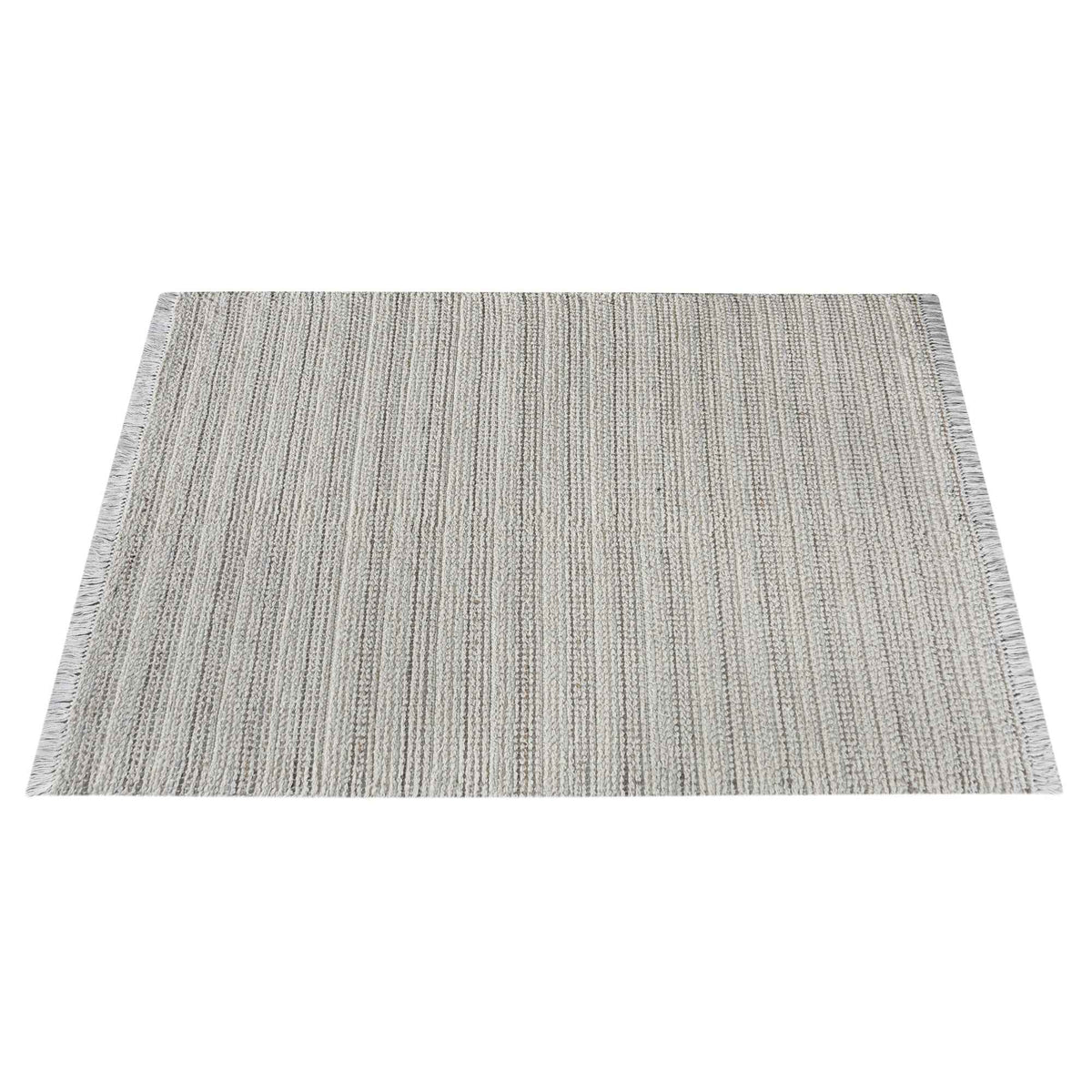 Monolith & Heart Seabrook Hand-Woven Wool & Jute Rug, Natural White & Beige