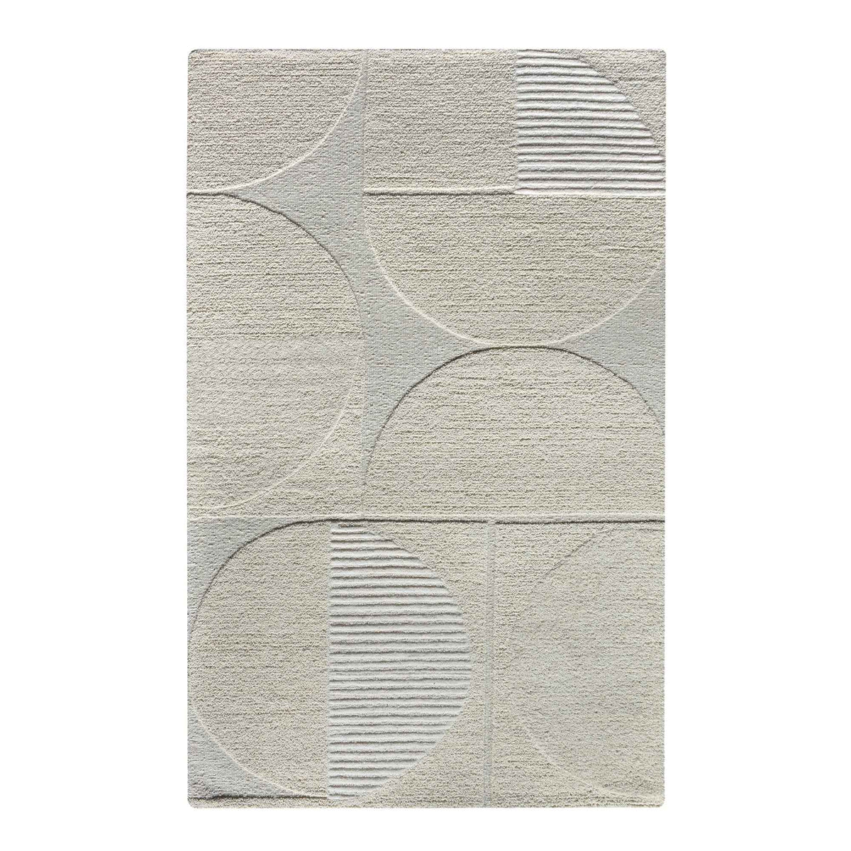 Monolith & Heart Sempor Hand-Woven Wool Rug, Natural White, Multiple Sizes