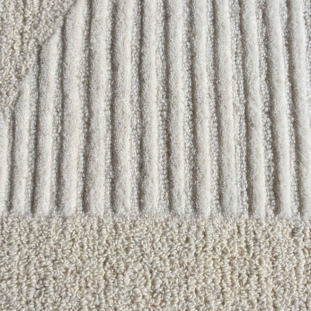 Monolith & Heart Sempor Hand-Woven Wool Rug, Natural White, Multiple Sizes