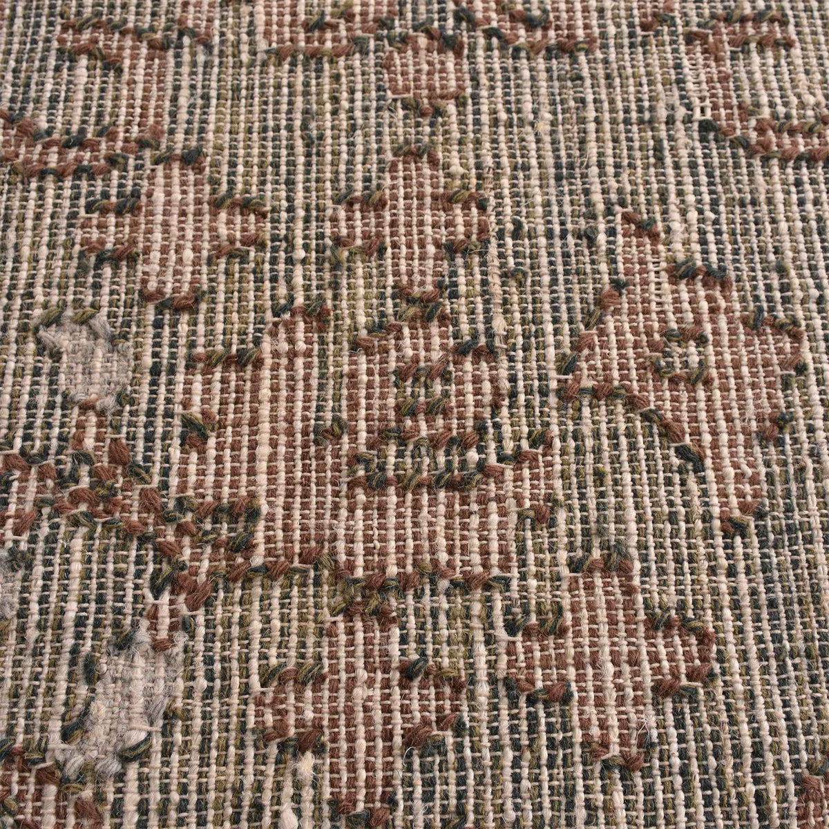 Monolith & Heart Shirley Punja Kelim Jute & Wool Rug, Grey & Multi