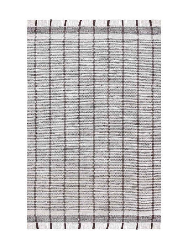 SMITHFIELD RUG - IVORY/BROWN - HAND WOVEN - COTTON DENIM