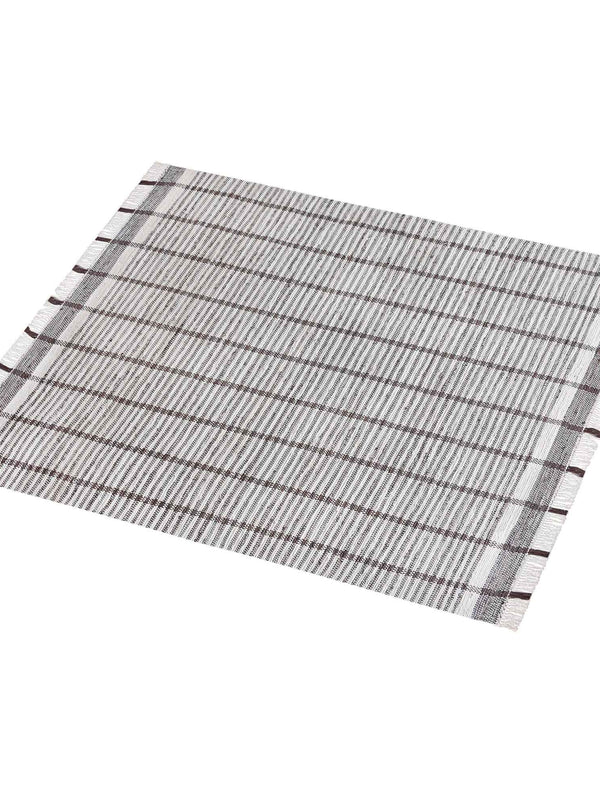 SMITHFIELD RUG - IVORY/BROWN - HAND WOVEN - COTTON DENIM