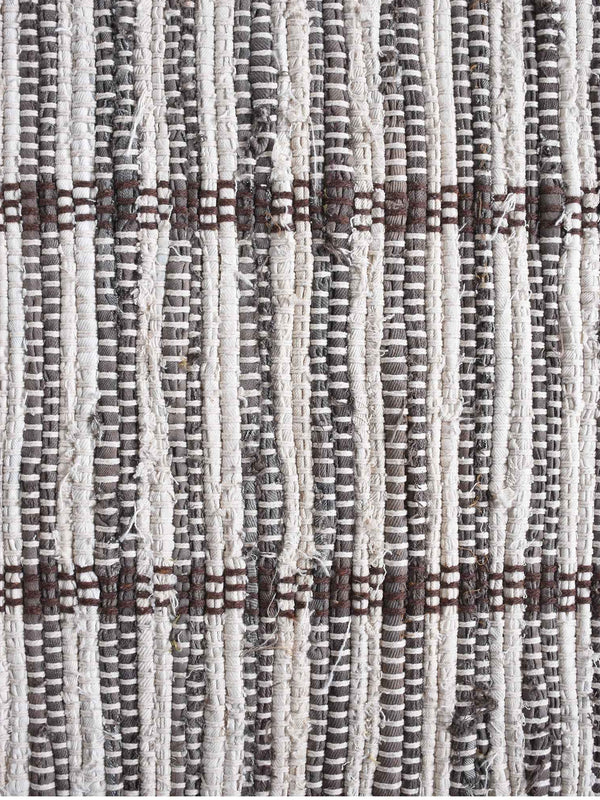 SMITHFIELD RUG - IVORY/BROWN - HAND WOVEN - COTTON DENIM