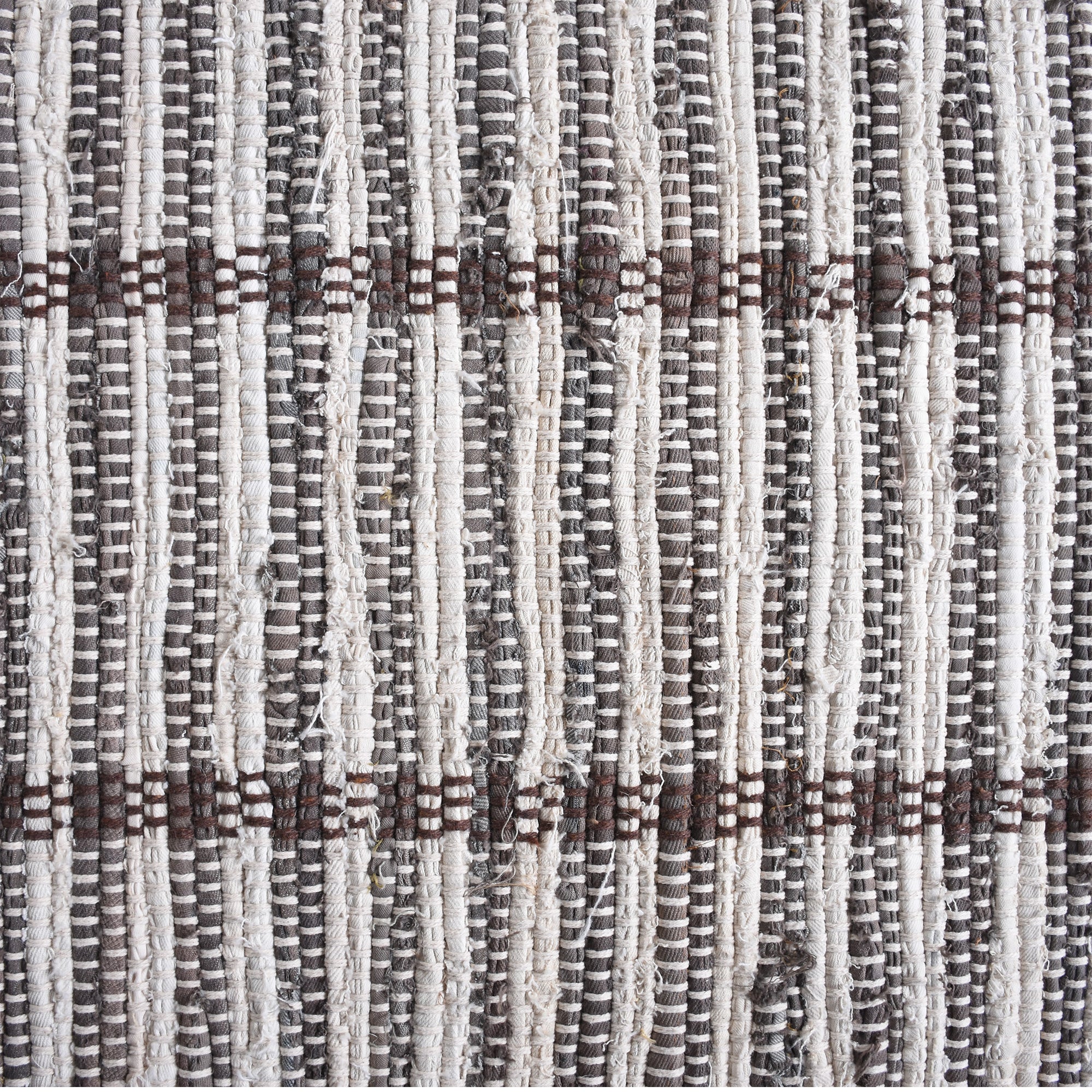 SMITHFIELD RUG - IVORY/BROWN - HAND WOVEN - COTTON DENIM