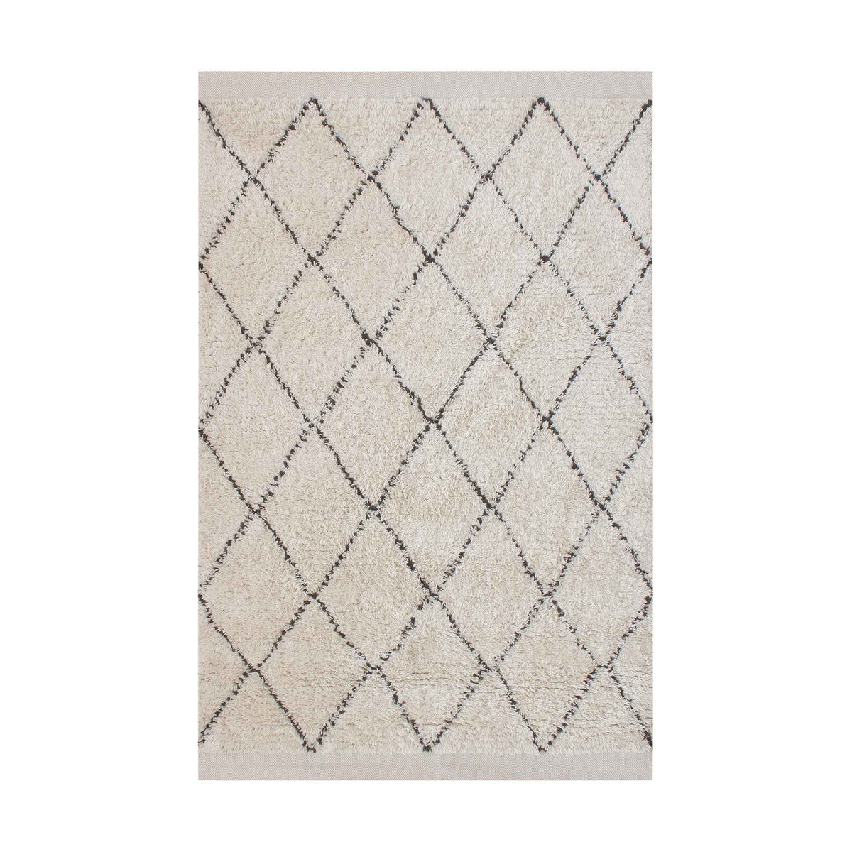Monolith & Heart Sorton Hand-Woven Wool & Jute Rug, Ivory & Charcoal