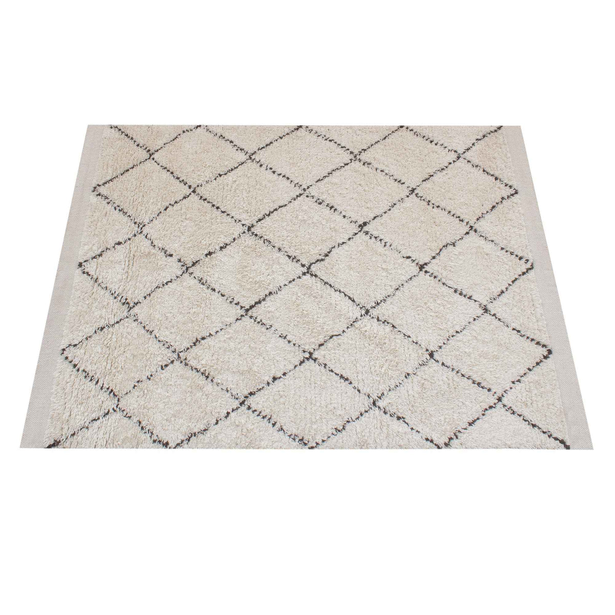 Monolith & Heart Sorton Hand-Woven Wool & Jute Rug, Ivory & Charcoal