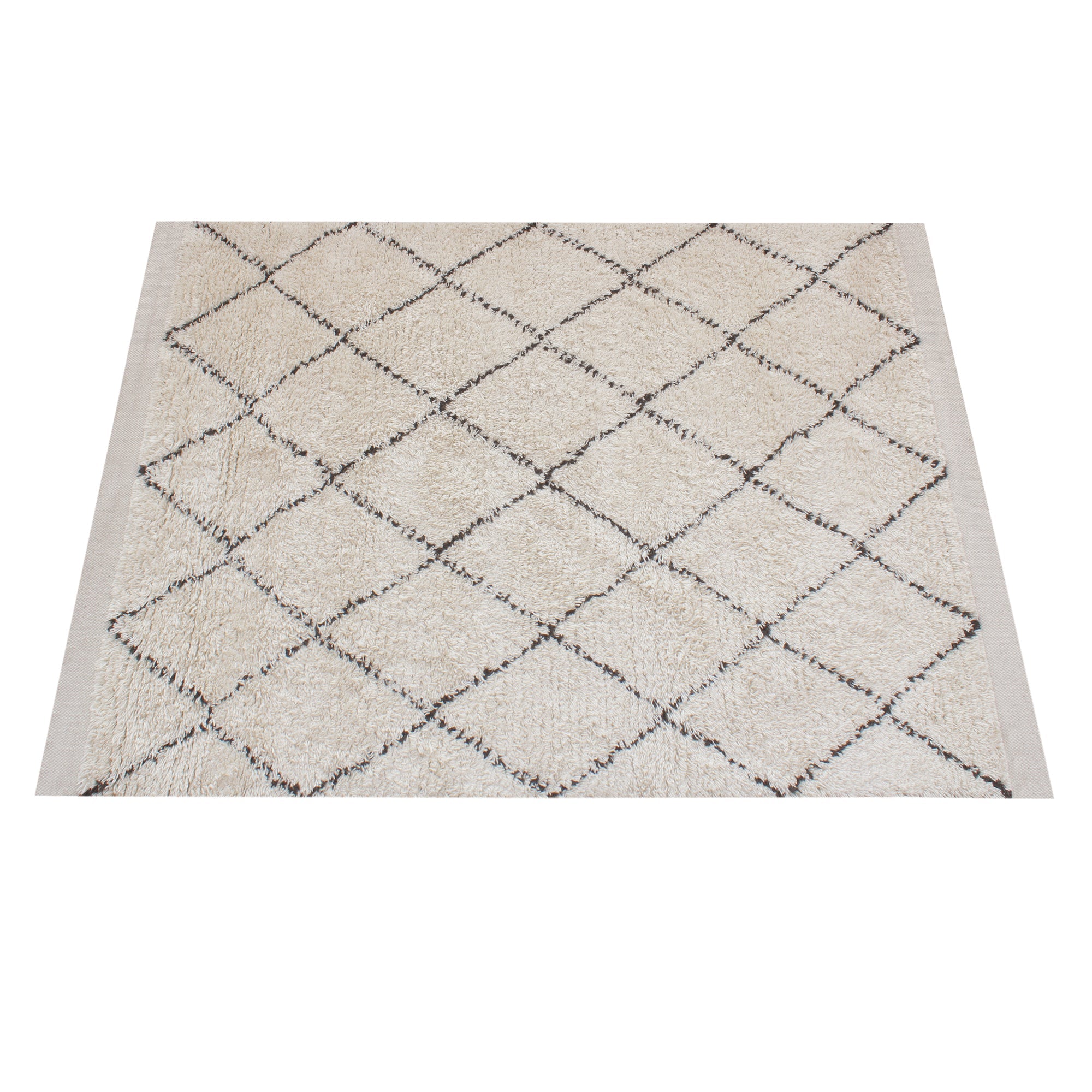 SORTON RUG - WOOL - IVORY/CHARCOAL - HANDWOVEN