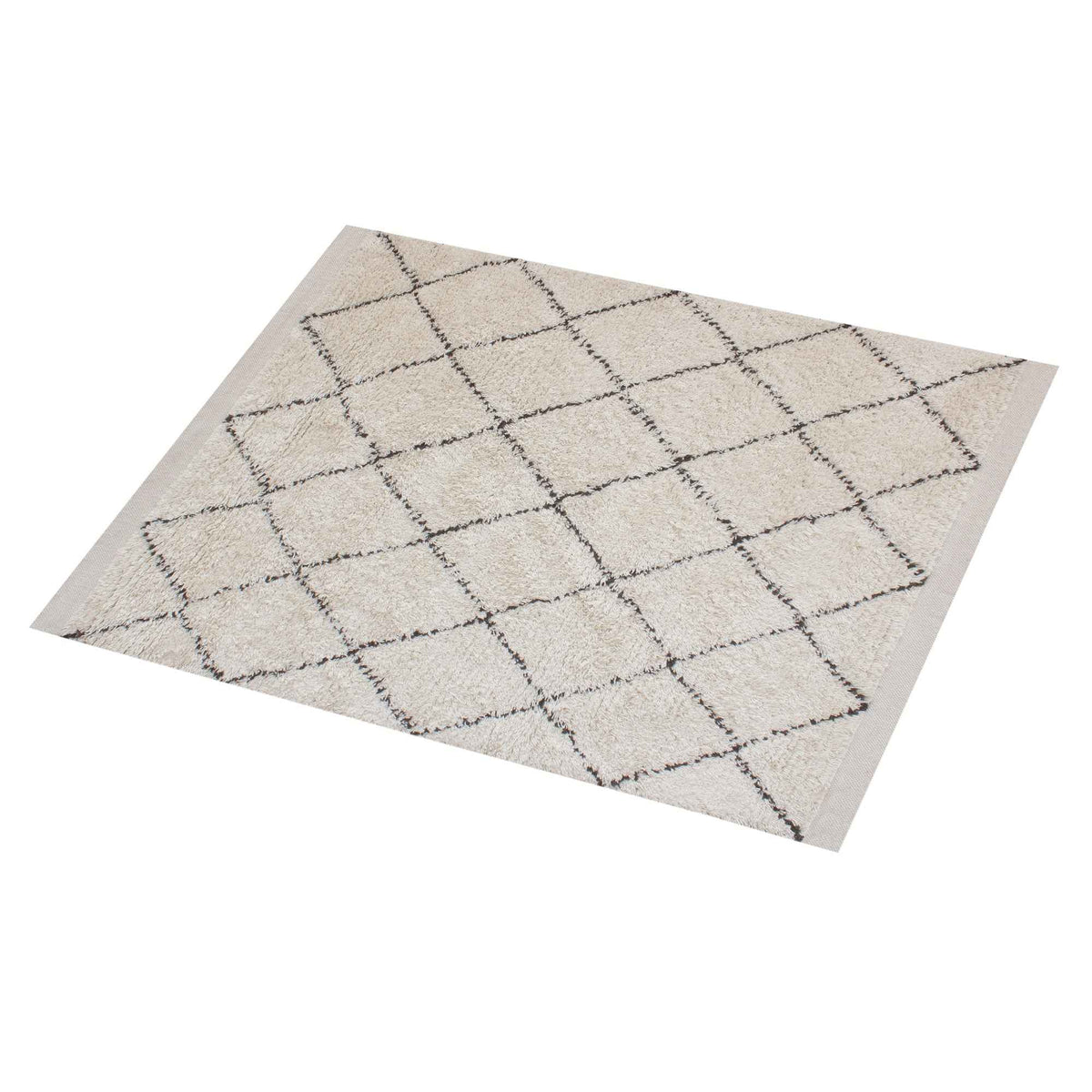 Monolith & Heart Sorton Hand-Woven Wool & Jute Rug, Ivory & Charcoal