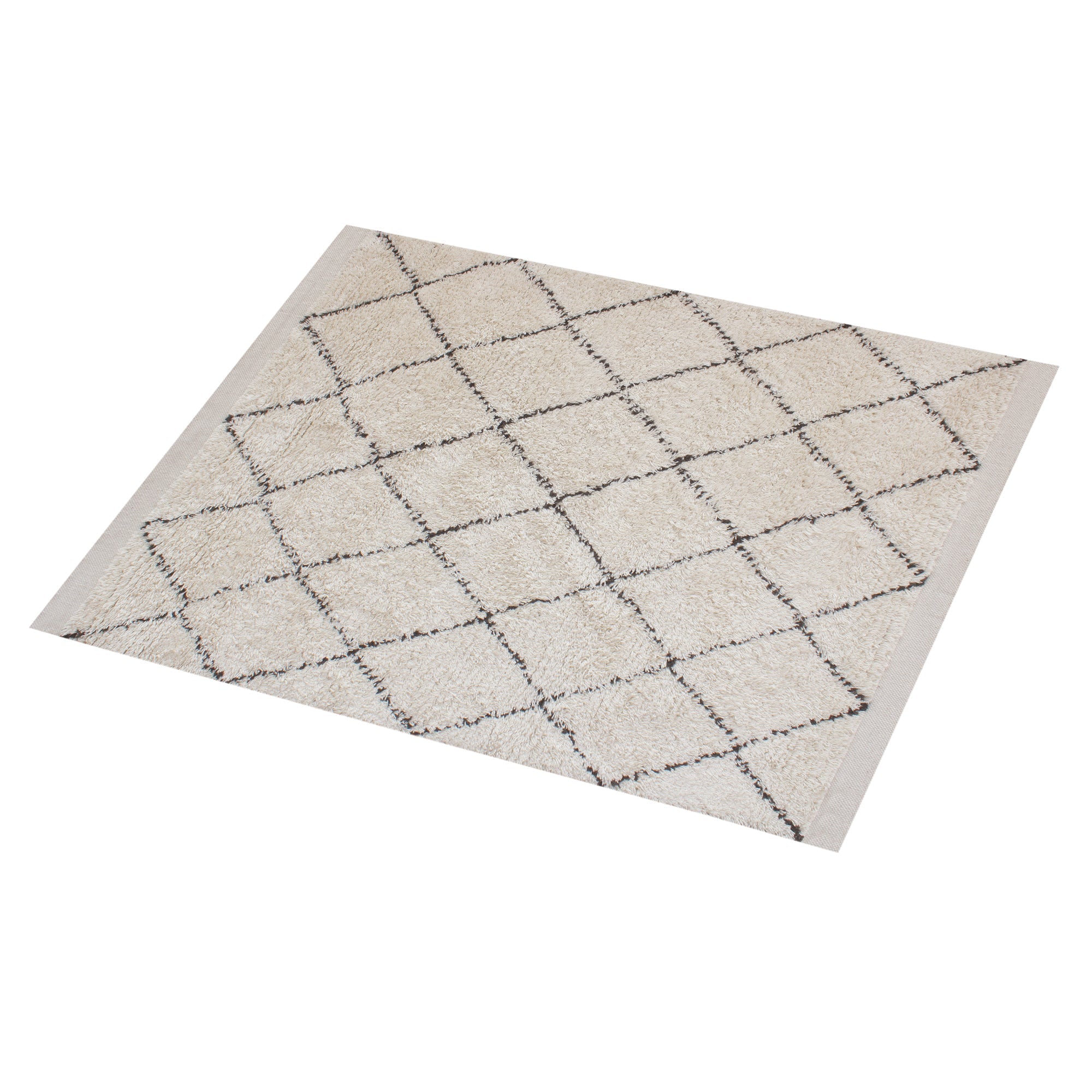 SORTON RUG - WOOL - IVORY/CHARCOAL - HANDWOVEN